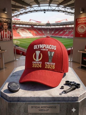 Olympiacos Piraeus Champions Edition Cap new, red 2024-2026