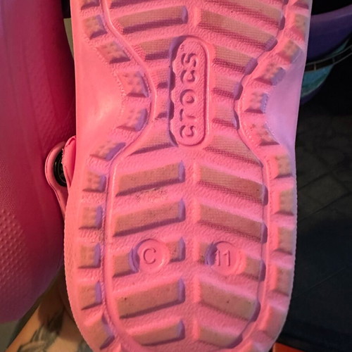 Children's winter Crocs slippers used, sizes 27-28, pink with Peppa
