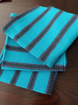 Decorative pillows set of 3 pieces 045x045 new, striped cotton