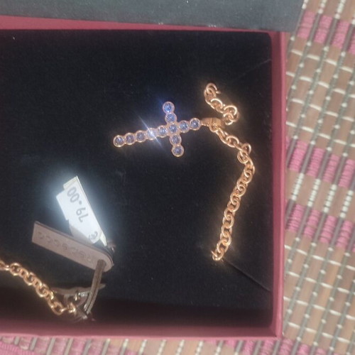 Cross necklace Rebecca new, purple