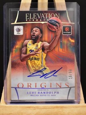 Levi Randolph Elevation Signatures /99 Panini Origins Euroleague card