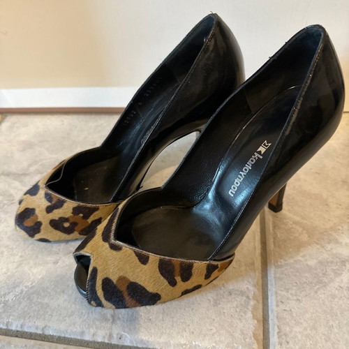 Kalogiropou peep toe pumps slightly used, size 36