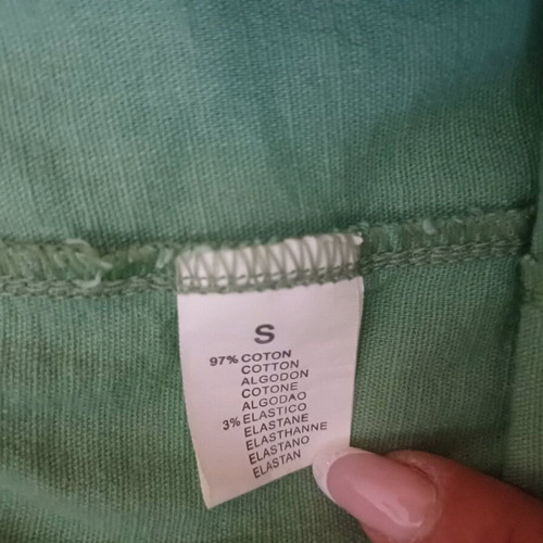 Cotton women's pants like new, size S, mint green
