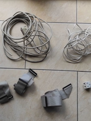 Various computer and network cables used, all together