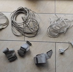 Various computer and network cables used, all together