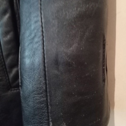 Leather women's coat Turkish made like new, black, size S