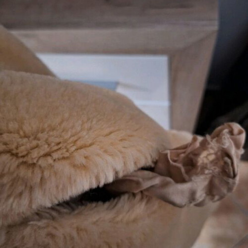Teddy Bear Coat used, beige, size M Benetton