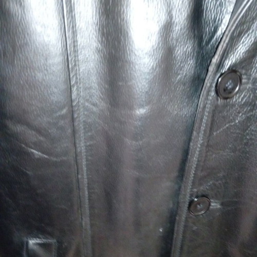 Leather coat like new, size XL, black