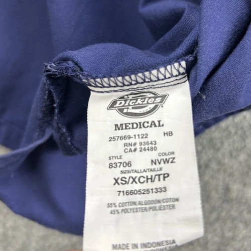 Dickies scrubs medical nurse shirt XS blue unisex like new