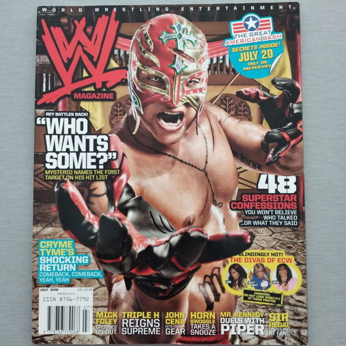 WWE Magazine July 2008 Retro Pro-Wrestling Used