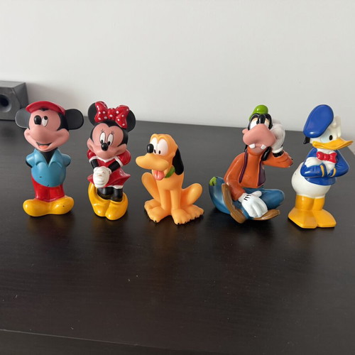 Disney figures set of 5 used with Mickey, Minnie, Pluto, Goofy, Donald