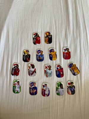 Football tags set of 16 pieces part 1