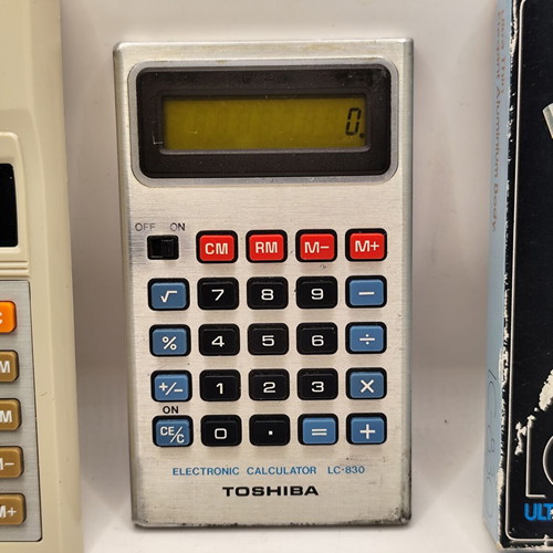 Vintage calculators, 1970s, set of 2
