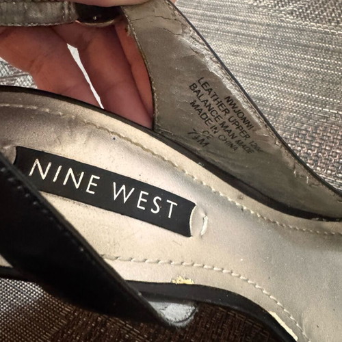 Nine West sandals used with damage on insole leather size 38
