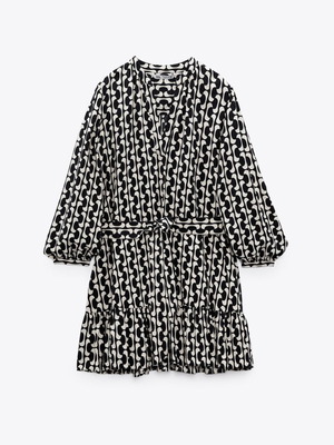 Zara printed dress size S used