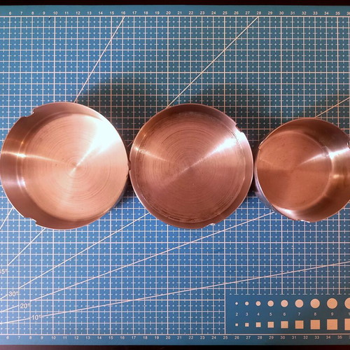 Metal ashtrays set of 3 used for indoor and outdoor