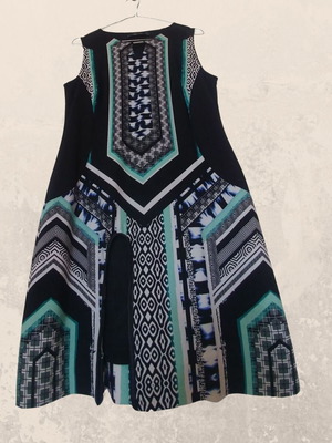Raxevsky Dress Large with Geometric and Ethnic Patterns like New