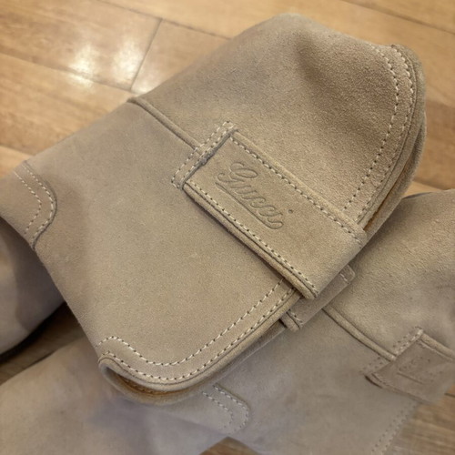 Gucci suede boots beige taupe, size 38.5