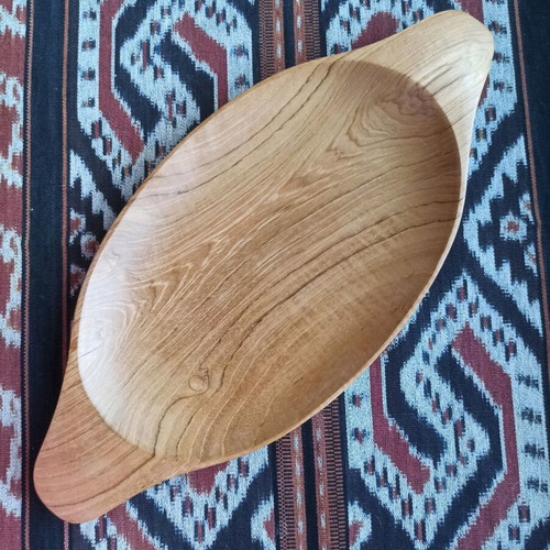 Oval teak wood serving platter new handmade