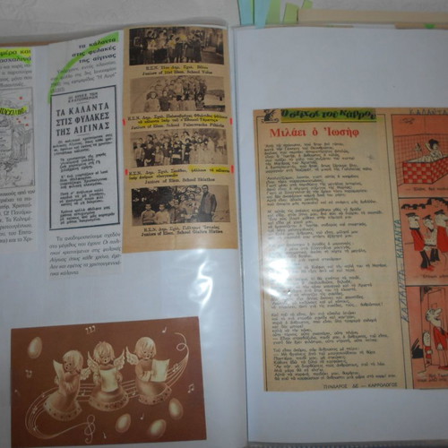 Carols, toys and snowmen used, archive with 100+ clippings from 1970 and earlier
