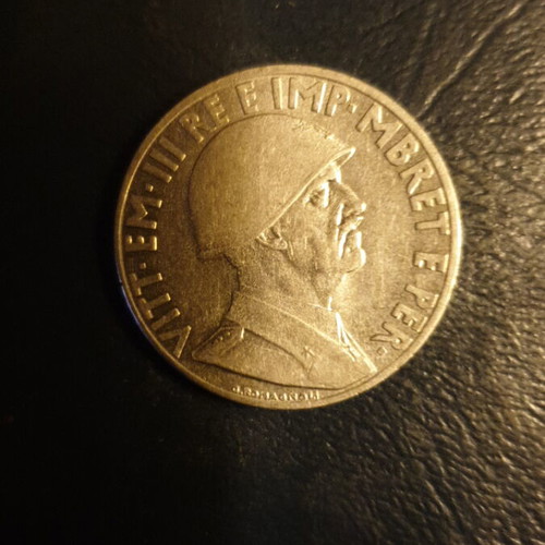 1939R 1 Lek Albania coin VF-EF