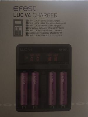 Efest LUC V4 charger new with 4 independent charging channels