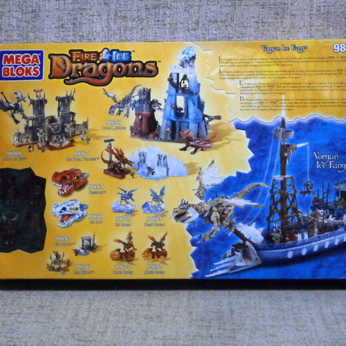 Mega Bloks Fire & Ice Dragons Vorgan Ice Fang 9879 building set