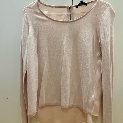 Coast pink long-sleeve blouse used, size M