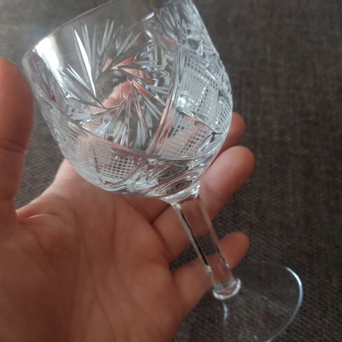 Vintage Nachtmann Crystal Wine Glasses set of 9 like new