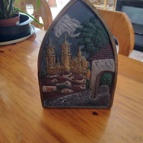 Vintage Mexican Handmade Ceramic Decorative Iron used