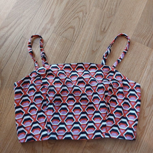 Stradivarius crop top like new, multicolor, size XS