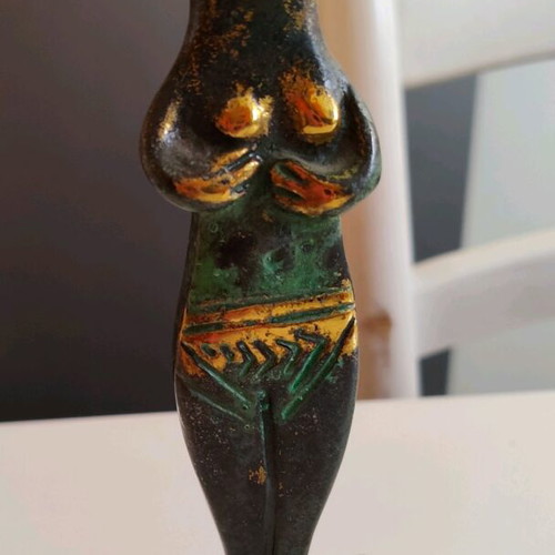 Bronze statuette of goddess Astarte new with acrylic base