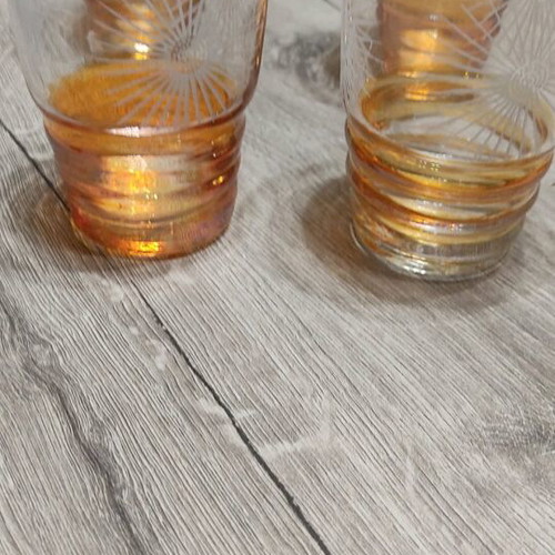 Vintage glasses set of four like new with gold design