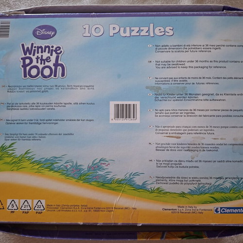 Disney Puzzle Winnie the Pooh 10 in 1 set like new