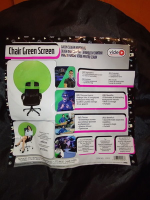 Chair green screen like new, round