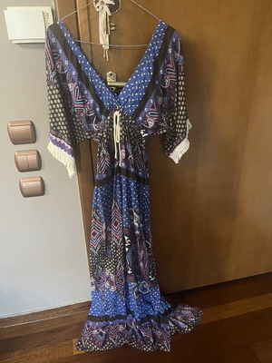 Boho long dress On Line like new, blue and purple