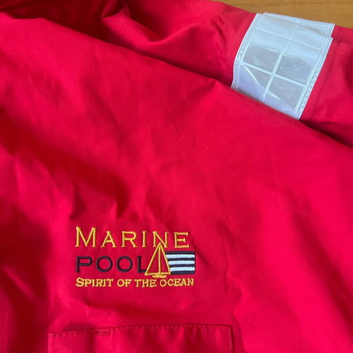 Marine Pool Spirit of the Ocean men's red sailing jacket like new, size XL