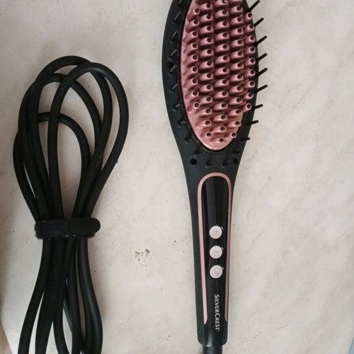 Electric hair straightening brush with ceramic coating like new, 50W