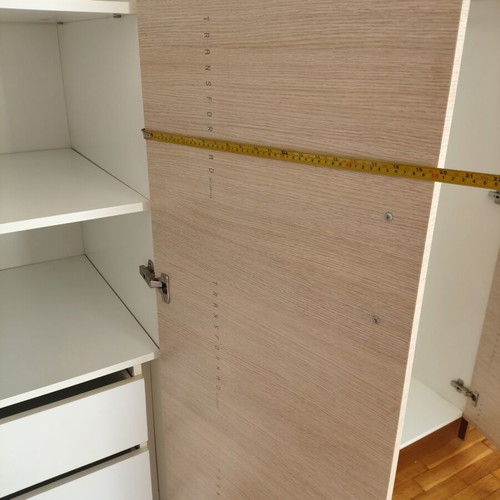 Wardrobe doors like new, set of 8 pieces with dark brown side panel