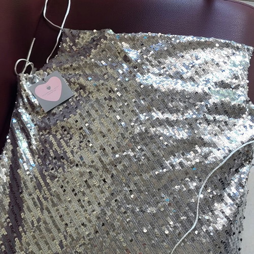 Marmalady sequin dress one size new, grey and silver