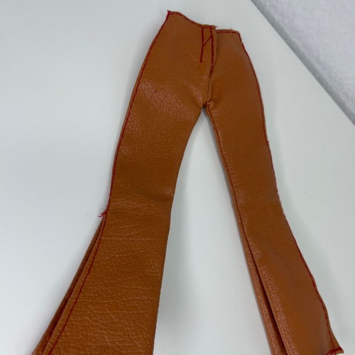 My Scene Custom flare παντελόνι μεταχειρισμένο, tan faux leather