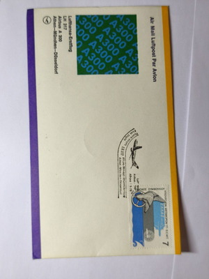 Collectible Lufthansa first flight envelope Athens-Munich-Dusseldorf, new