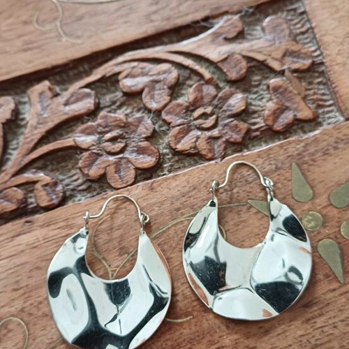 Dangling earrings like new, silver