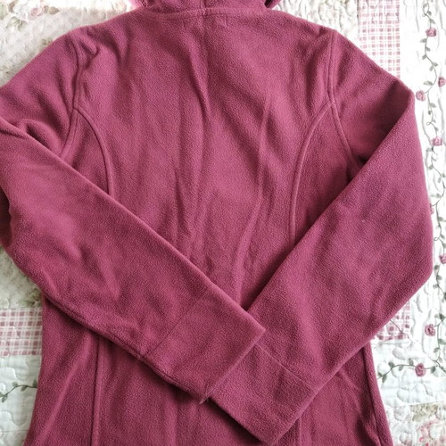 Fleece jacket with hood used, pink, La Redoute Collections XS