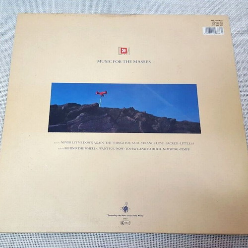 Depeche Mode Music For The Masses LP μεταχειρισμένο, μπλε διαφανές