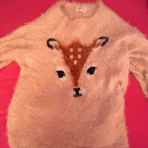 Zara kids sweater like new, warm fluffy salmon color