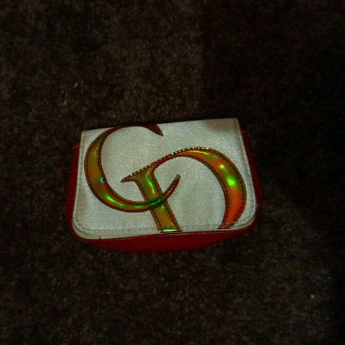 Christian Dior wallet like new, beige with red accents