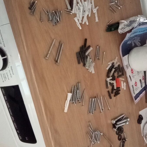 Screws and wall plugs new, sold together