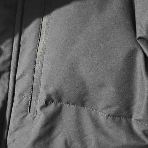 Men's down jacket like new, size M, gray, with detachable hood