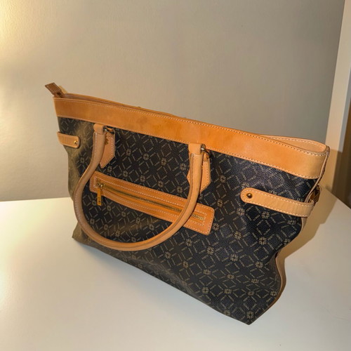 Feretti women's tote bag like new, brown and beige